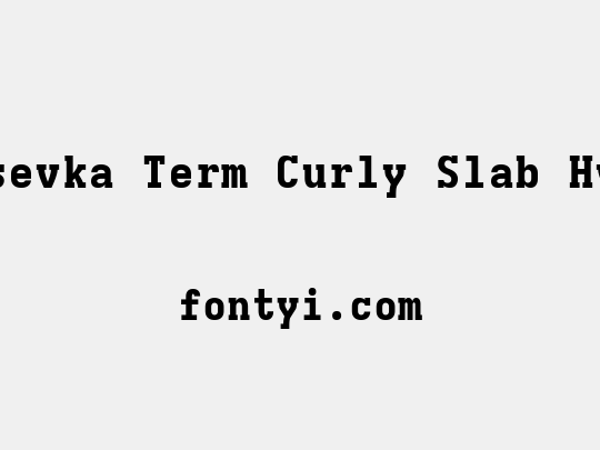 Iosevka Term Curly Slab HvEx