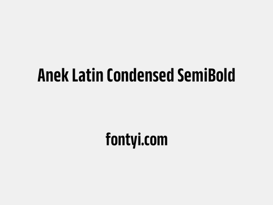 Anek Latin Condensed SemiBold