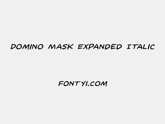 Domino Mask Expanded Italic