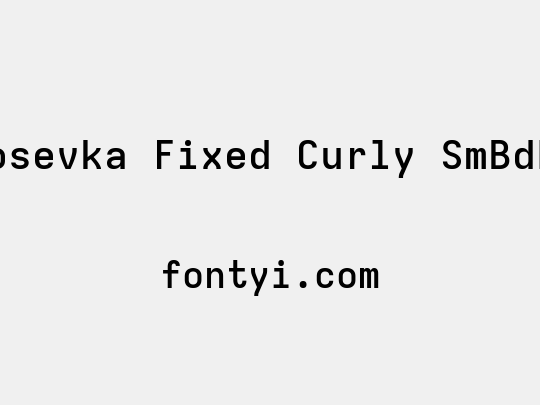 Iosevka Fixed Curly SmBdEx