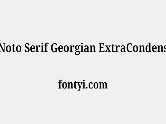 Noto Serif Georgian ExtraCondensed SemiBold