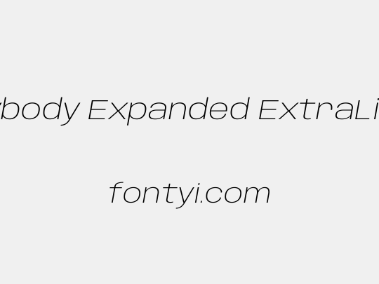 Anybody Expanded ExtraLight