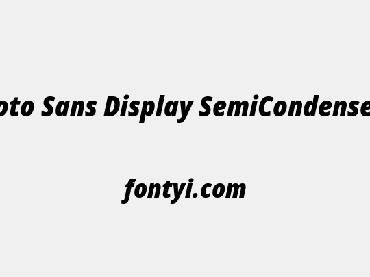 Noto Sans Display SemiCondensed Black