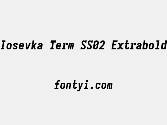 Iosevka Term SS02 Extrabold