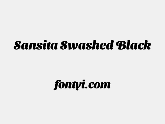 Sansita Swashed Black