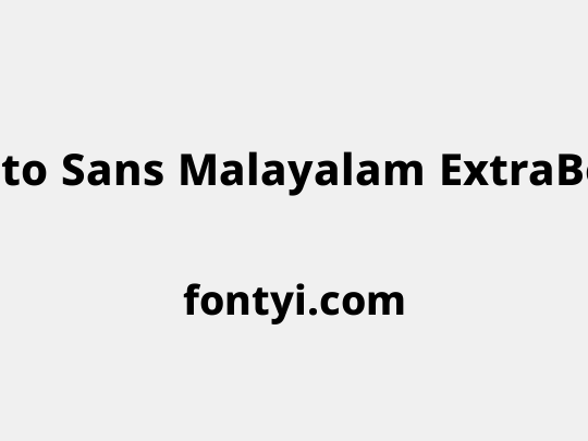 Noto Sans Malayalam ExtraBold