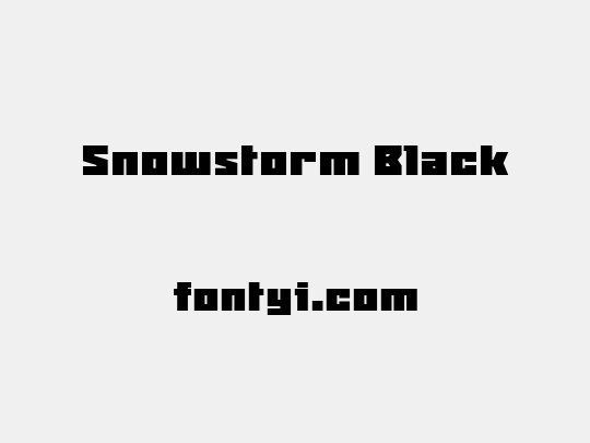 Snowstorm Black