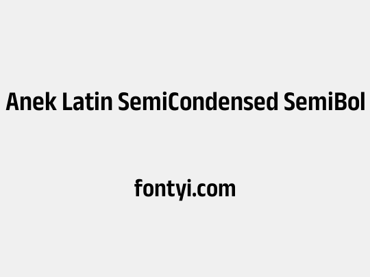 Anek Latin SemiCondensed SemiBold