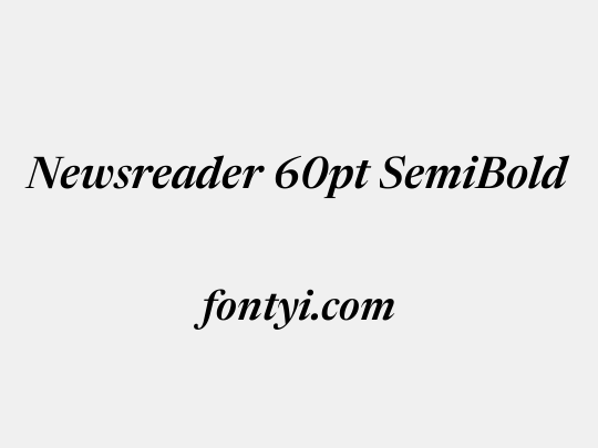 Newsreader 60pt SemiBold
