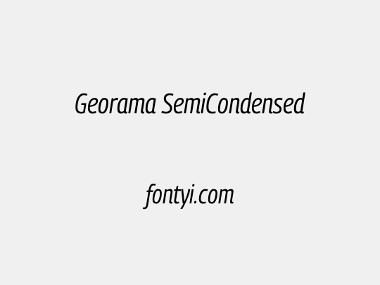 Georama SemiCondensed