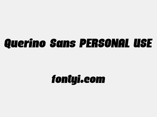Querino Sans PERSONAL USE
