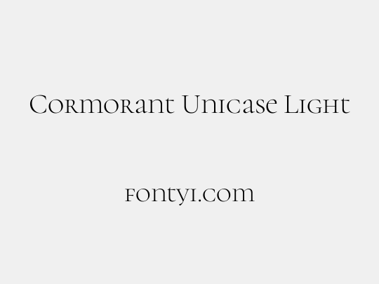 Cormorant Unicase Light