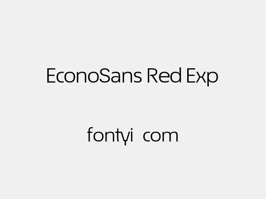 EconoSans Red Exp