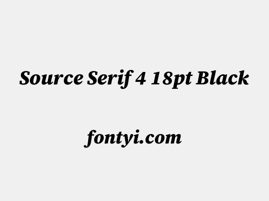 Source Serif 4 18pt Black