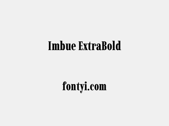 Imbue ExtraBold
