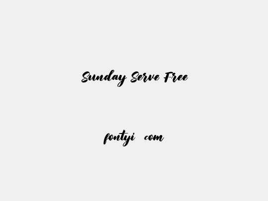 Sunday Serve Free