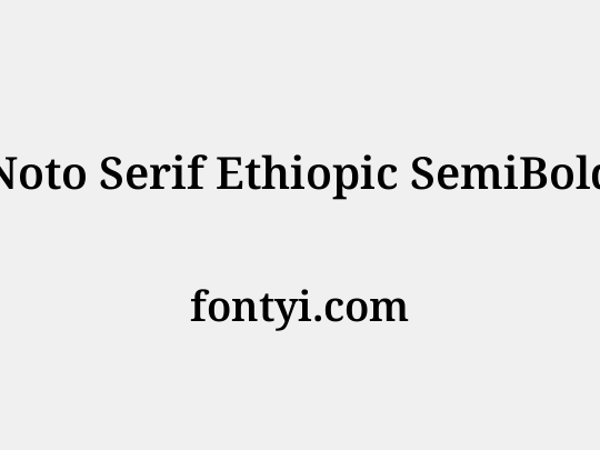 Noto Serif Ethiopic SemiBold