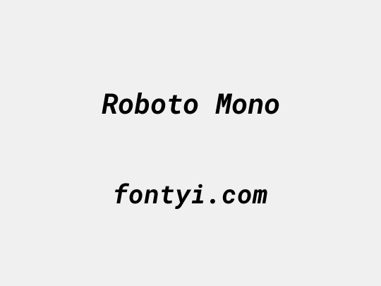 Roboto Mono