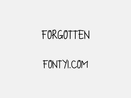 FORGOTTEN