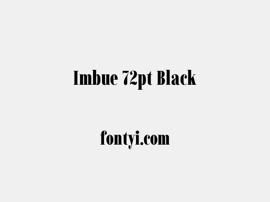 Imbue 72pt Black
