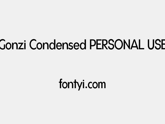 Gonzi Condensed PERSONAL USE