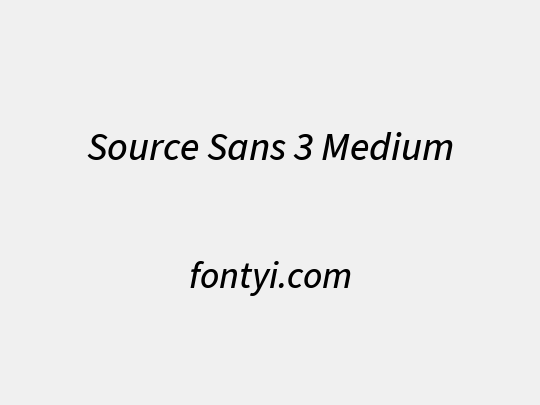 Source Sans 3 Medium