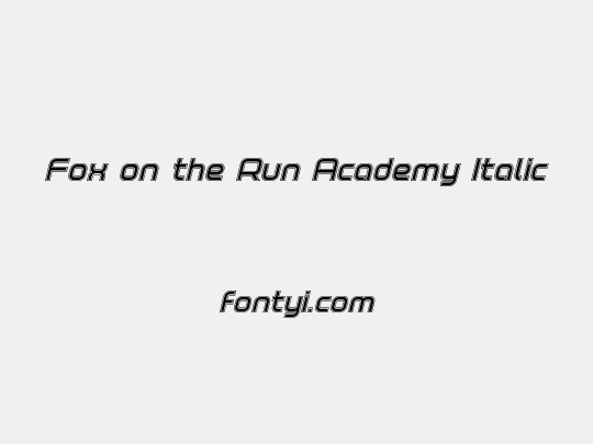 Fox on the Run Academy Italic