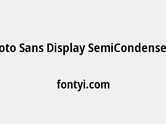Noto Sans Display SemiCondensed SemiBold