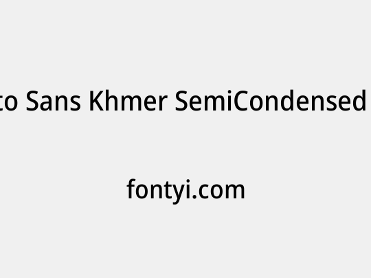 Noto Sans Khmer SemiCondensed Medium