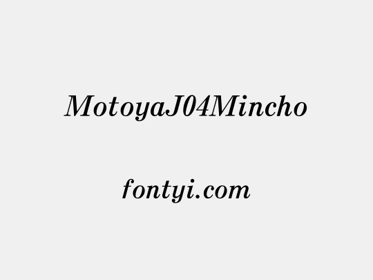 MotoyaJ04Mincho