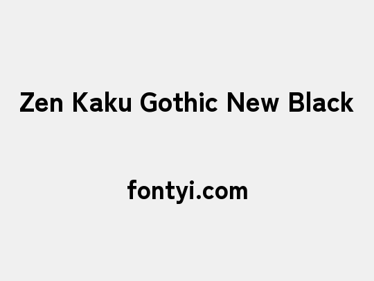 Zen Kaku Gothic New Black