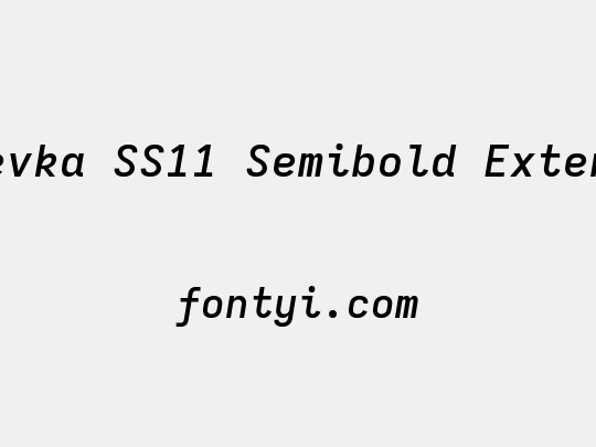 Iosevka SS11 Semibold Extended
