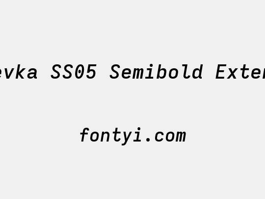Iosevka SS05 Semibold Extended