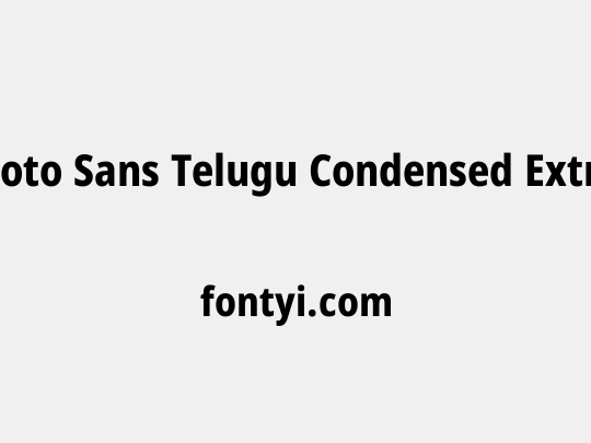 Noto Sans Telugu Condensed ExtraBold
