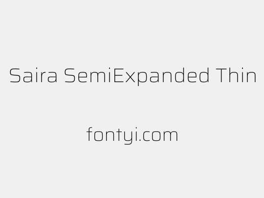 Saira SemiExpanded Thin