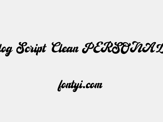 Analog Script Clean PERSONAL Personal