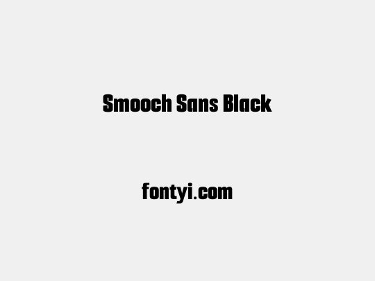 Smooch Sans Black