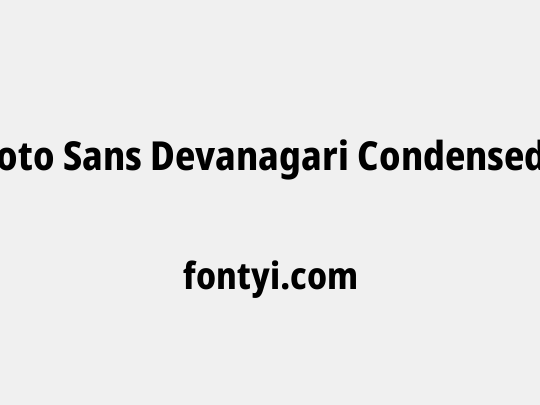 Noto Sans Devanagari Condensed ExtraBold