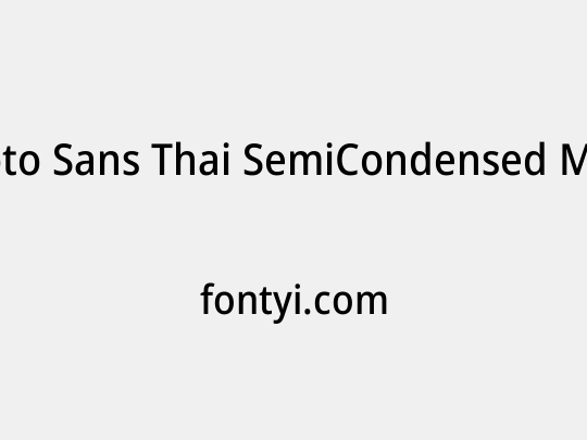 Noto Sans Thai SemiCondensed Medium