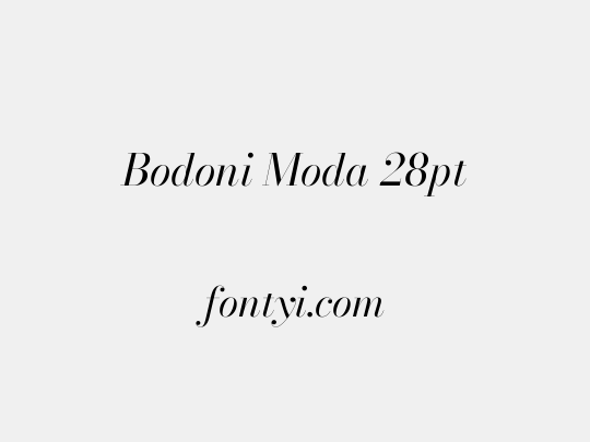 Bodoni Moda 28pt
