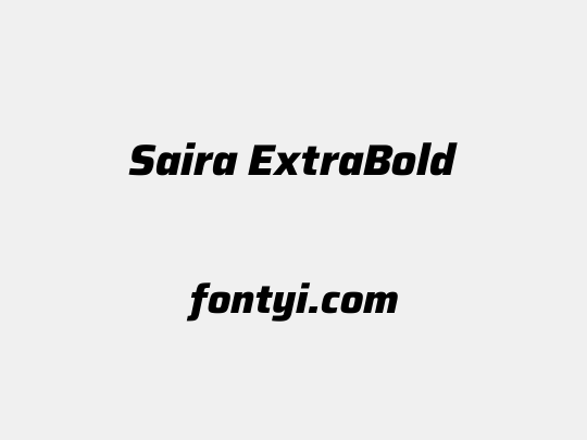Saira ExtraBold