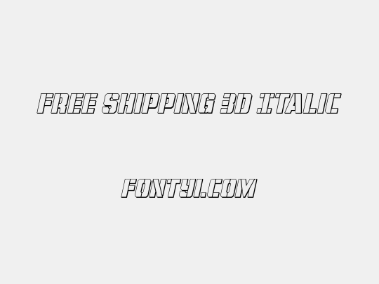 Free Shipping 3D Italic
