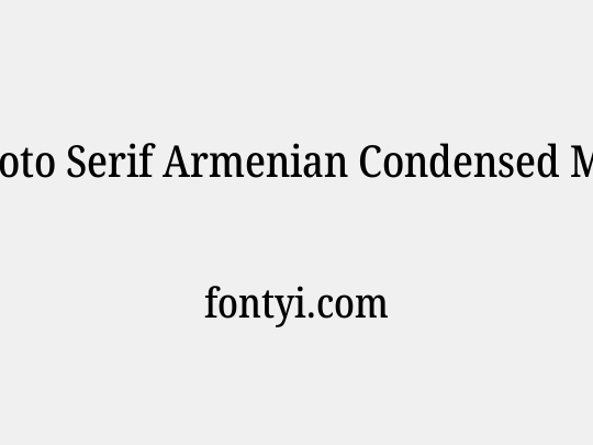 Noto Serif Armenian Condensed Medium