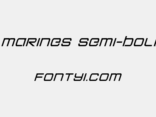 Colony Marines Semi-Bold Italic