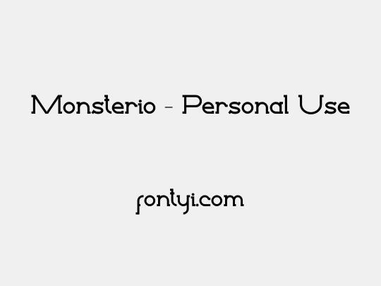 Monsterio - Personal Use
