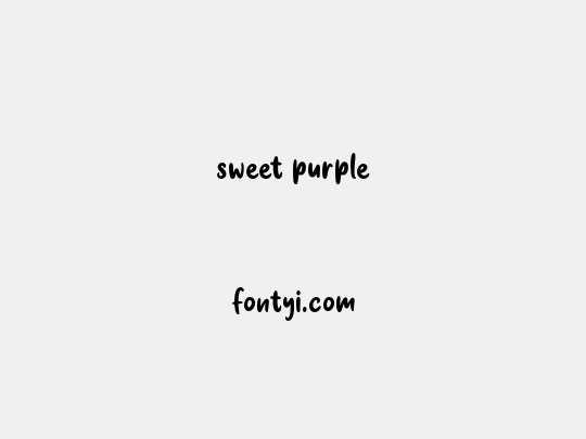 sweet purple
