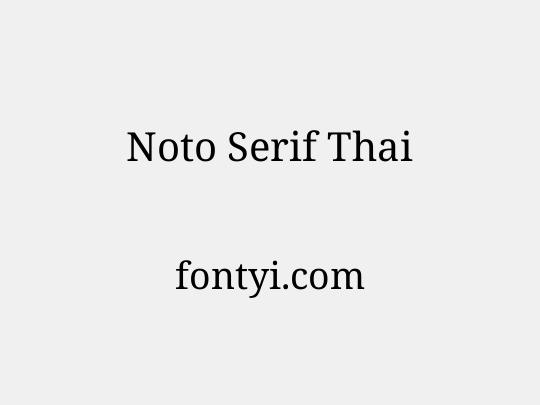 Noto Serif Thai