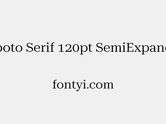 Roboto Serif 120pt SemiExpanded
