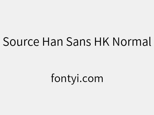 Source Han Sans HK Normal