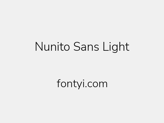 Nunito Sans Light